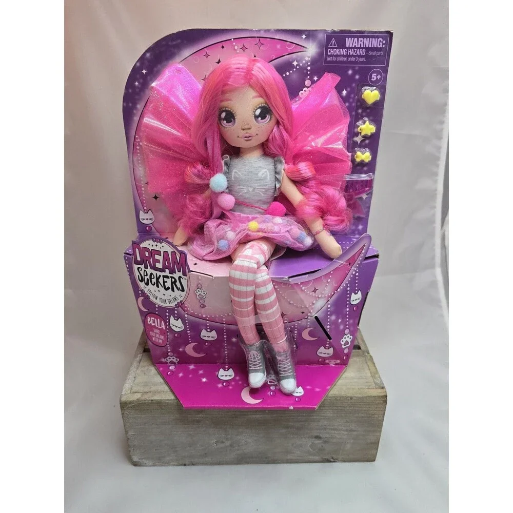 Moose Toys Dream Seekers Bella 14” Fairy Doll Pink Hair Wings New in Box